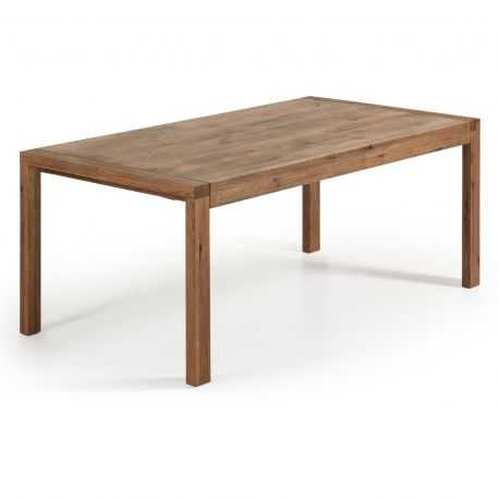 Table repas OTTAWA  chêne massif chêne massif  Bois chêne massif 180(230)x90 cm  Chêne massif finition vieillie