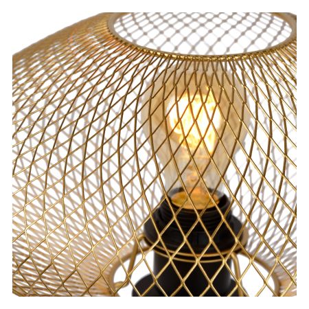 Lucide MESH - Lampe de table - Ø 30 cm - 1xE27 - Or Mat / Laiton 