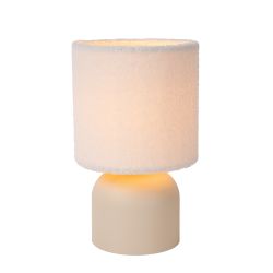 Lucide WOOLLY - Lampe de table - Ø 16 cm - 1xE14 - Crème