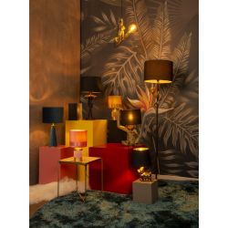 Lucide EXTRAVAGANZA VELVET - Lampe de table - Ø 25 cm - 1xE27 - Turquoise