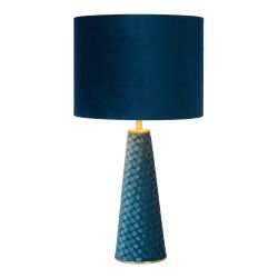 Lucide EXTRAVAGANZA VELVET - Lampe de table - Ø 25 cm - 1xE27 - Turquoise