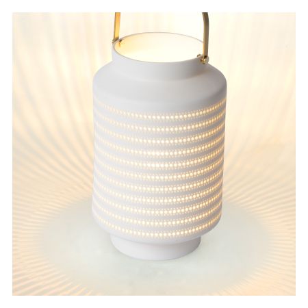 Lucide JAMILA - Lampe de table - Ø 15,5 cm - 1xE14 - Blanc 