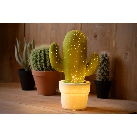 Lucide CACTUS - Lampe de table - 1xE14 - Vert 