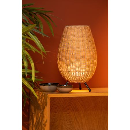 Lucide COLIN - Lampe de table - Ø 22 cm - 1xG9 - Naturel 