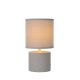 Lucide GREASBY - Lampe de table - Ø 14 cm - 1xE14 - Gris 