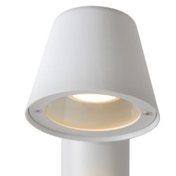 Lucide DINGO-LED - Borne extérieur Intérieur/Extérieur - LED Dim. - GU10 - 1x5W 3000K - IP44 - Blanc 