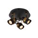 Lucide TUNDRAN - Spot plafond - Ø 21 cm - 3xGU10 - Noir 