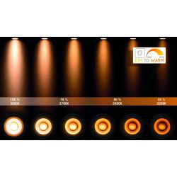 Lucide TALA LED - Spot plafond - LED Dim to warm - GU10 (ES111) - 1x12W 2200K/3000K - Noir 