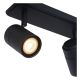 Lucide LENNERT - Spot plafond Salle de bains - LED Dim. - GU10 - 3x5W 3000K - IP44 - Noir 