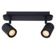 Lucide LENNERT - Spot plafond Salle de bains - LED Dim. - GU10 - 2x5W 3000K - IP44 - Noir 