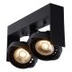 Lucide GRIFFON - Spot plafond - LED Dim to warm - GU10 (ES111) - 2x12W 2200K/3000K - Noir 