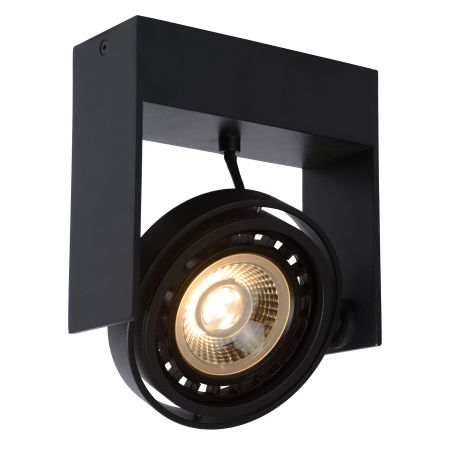 Lucide GRIFFON - Spot plafond - LED Dim to warm - GU10 (ES111) - 1x12W 2200K/3000K - Noir 