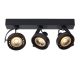 Lucide DORIAN - Spot plafond - LED Dim to warm - GU10 (ES111) - 3x12W 2200K/3000K - Noir 