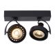 Lucide DORIAN - Spot plafond - LED Dim to warm - GU10 (ES111) - 2x12W 2200K/3000K - Noir 