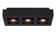 Lucide XIRAX - Spot plafond - LED Dim to warm - GU10 - 3x5W 2200K/3000K - Noir 