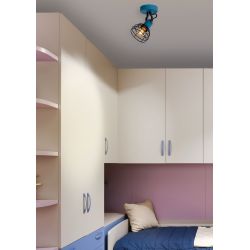 Lucide POLA - Spot plafond Chambres d'enfant - 1xE27 - Bleu 