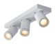 Lucide TAYLOR - Spot plafond Salle de bains - LED Dim to warm - GU10 - 3x5W 2200K/3000K - IP44 - Blanc 