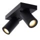 Lucide TAYLOR - Spot plafond Salle de bains - LED Dim to warm - GU10 - 2x5W 2200K/3000K - IP44 - Noir 