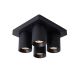 Lucide NIGEL - Spot plafond - LED Dim to warm - GU10 - 4x5W 2200K/3000K - Noir 