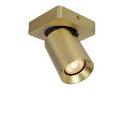 Lucide NIGEL - Spot plafond - LED Dim to warm - GU10 - 1x5W 2200K/3000K - Or Mat / Laiton 