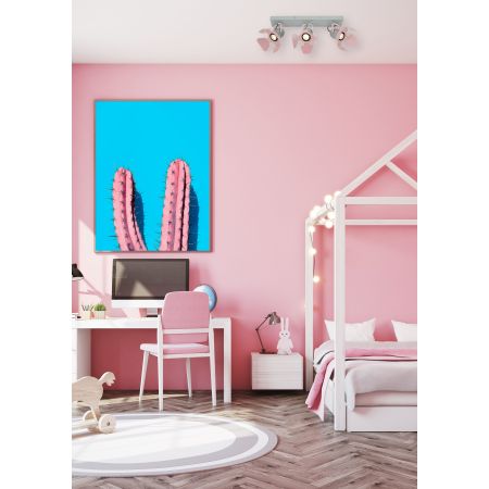 Lucide PICTO - Spot plafond Chambres d'enfant - 3xGU10 - Rose 