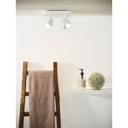 Lucide SIRENE-LED - Spot plafond Salle de bains - Ø 10 cm - LED Dim. - GU10 - 4x5W 3000K - IP44 - Blanc 