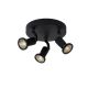 Lucide JASTER-LED - Spot plafond - Ø 20 cm - LED - GU10 - 3x5W 2700K - Noir 