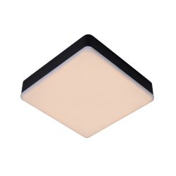 Lucide CERES-LED - Plafonnier Salle de bains - LED Dim. - 1x30W 3000K - IP44 - Noir 