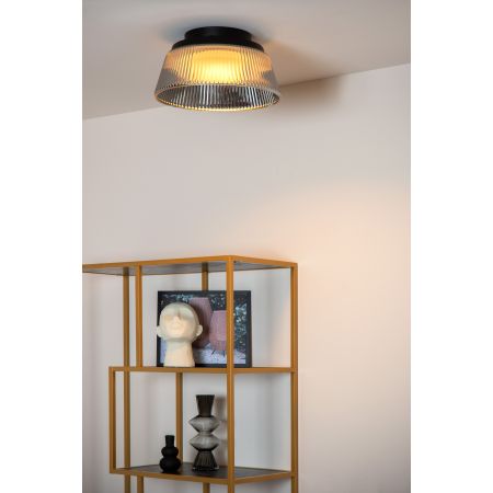 Lucide VIXI - Plafonnier - Ø 35 cm - LED Dim. - 1x17,6W 2900K - Fumé 