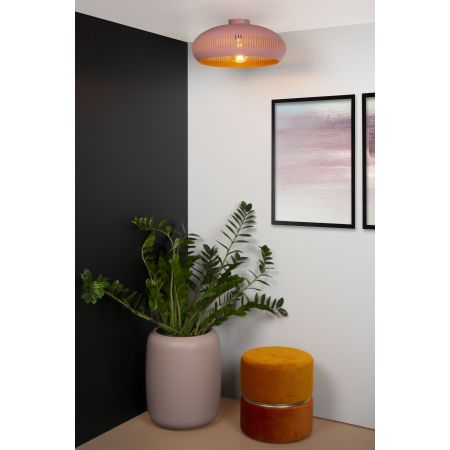 Lucide RAYCO - Plafonnier - Ø 45 cm - 1xE27 - Rose 