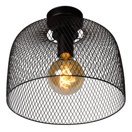 Lucide MESH - Plafonnier - Ø 29,5 cm - 1xE27 - Noir 