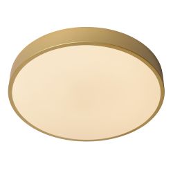 Lucide UNAR - Plafonnier - Ø 39,5 cm - LED Dim. - 1x24W 2700K - 3 StepDim - Or Mat / Laiton 