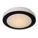 Lucide DIMY - Plafonnier Salle de bains - Ø 28,6 cm - LED Dim. - 1x12W 3000K - IP21 - 3 StepDim - Noir 