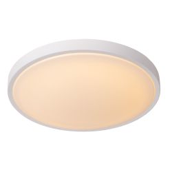 Lucide DASHER - Plafonnier Salle de bains - Ø 41 cm - LED - 1x24W 2700K - IP44 - Détecteur De Mouvement - Blanc 