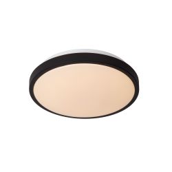 Lucide DASHER - Plafonnier Salle de bains - Ø 29,3 cm - LED - 1x12W 2700K - IP44 - Détecteur De Mouvement - Noir 