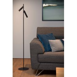 Lucide PHILON - Lampadaire / lampe de lecture - Ø 23 cm - LED Dim. - 2x4,5W 3000K - Noir 