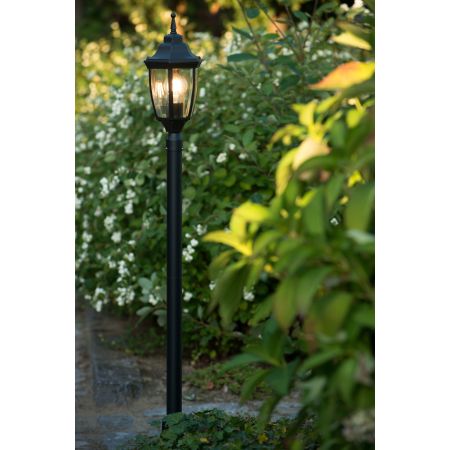 Lucide TIRENO - Lanterne / lampadaire exterieur Intérieur/Extérieur - 1xE27 - IP44 - Noir 