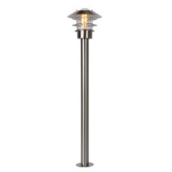 Lucide ZICO - Lanterne / lampadaire exterieur Intérieur/Extérieur - Ø 21,8 cm - 1xE27 - IP44 - Chrome Dépoli