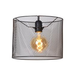 Lucide BASKETT - Abat-jour lampe - Ø 26 cm - Noir