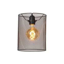 Lucide BASKETT - Abat-jour lampe - Ø 18 cm - Noir