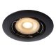 Lucide FOCUS - Spot encastrable - Ø 8,1 cm - LED Dim. - GU10 - 3x5W 3000K - Noir - Ensemble de 3 