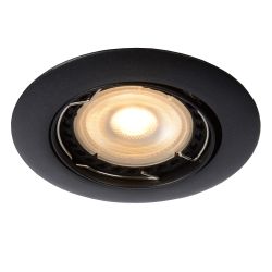 Lucide FOCUS - Spot encastrable - Ø 8,1 cm - LED Dim. - GU10 - 3x5W 3000K - Noir - Ensemble de 3 