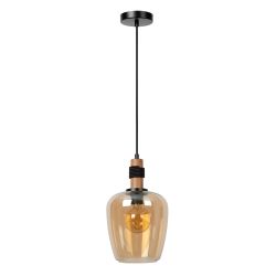 Lucide ILONA - Suspension - Ø 22 cm - 1xE27 - Ambre 