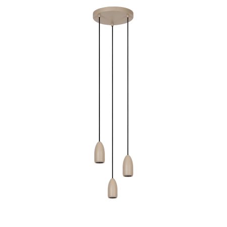 Lucide EVORA - Suspension - Ø 25 cm - 3xGU10 - Taupe 