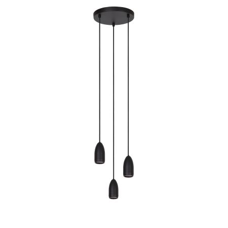 Lucide EVORA - Suspension - Ø 25 cm - 3xGU10 - Noir 