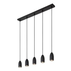 Lucide EVORA - Suspension - Ø 10 cm - 5xGU10 - Noir 