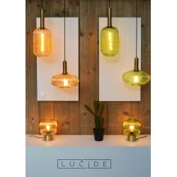 Lucide MALOTO - Suspension - Ø 20 cm - 1xE27 - Ambre 