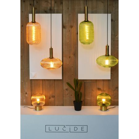 Lucide MALOTO - Suspension - Ø 20 cm - 1xE27 - Ambre 