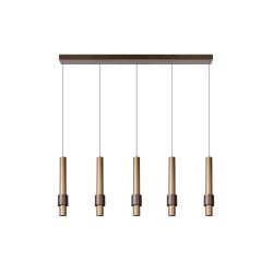 Lucide MARGARY - Suspension - LED Dim. - 5x4,2W 2700K - Café 