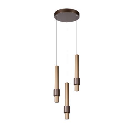 Lucide MARGARY - Suspension - Ø 28 cm - LED Dim. - 3x4W 2700K - Café 